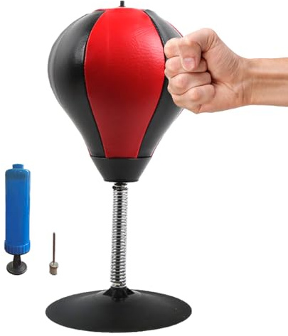 Kasmole Saco de Boxeo de Escritorio,Pelota de Boxeo Resistente para Puerta de Fitness | Equipo de Boxeo para niños y Adultos, Juguetes para controlar la