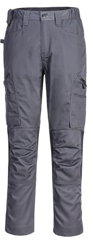 PORTWEST Pantalon de travail WX2 Eco Stretch Gris Métal XS - FR(36) - UK(28) - Vêtements de travail