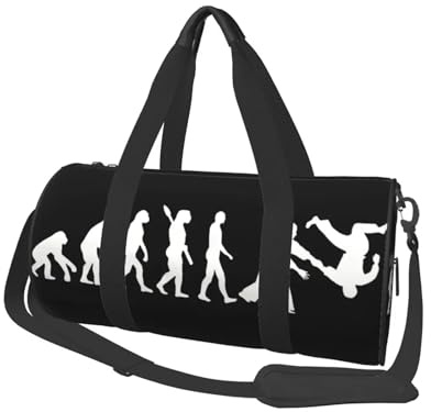 FCMWLKEJI Aikido Evolution Fighting Gym Bag Ports Martiaux Arts Martiaux Sports Sacs Hommes avec Chaussures Fun Fitness Sac à Main Outdoor, Noir , M