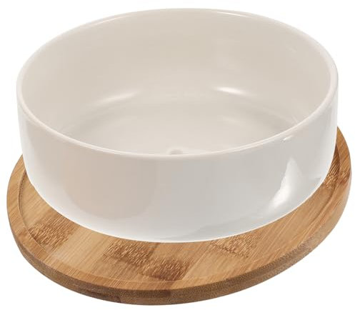 Toddmomy Pot Succulent Céramique avec Plateau Bambou Et Drainage Pot De Fleur Intérieur Et Extérieur pour Cactus Bonsaï Et Plantes Intérieur Décoration Bureau Maison Jardin