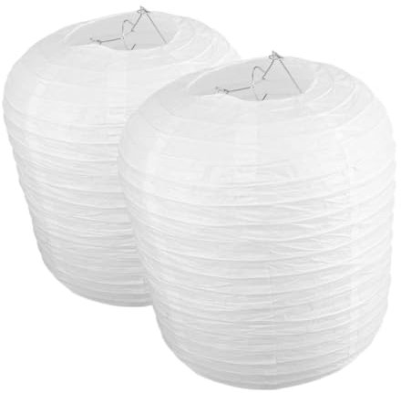 Farolillos de Papel Plegables Blancos, 2 Unidades, Manualidades