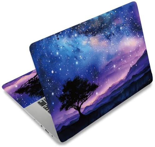 SUPERDANT Adesivo Universale Protettivo Per Laptop Notebook Con Motivo Sky Tree Stellare Decoro Pellicola Protettiva In Vinile Per PC Computer Adatto A Schermi Da 12 13 133 14 15 154 156 Pollici