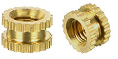 uxcell M3 x 3mm L x 5mm OD Female Thread Brass Embedment Nuts 100Pcs