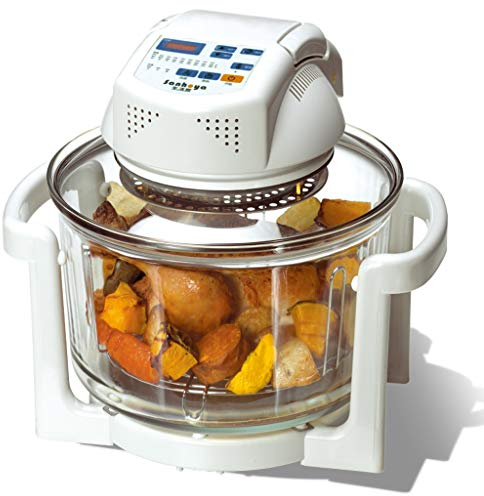 DLT Friggitrice Turbo Air, 11 QT Forno alogeno Oilless Air Fryer Forno, Forno a convezione Toaster Roaster, Cuocere, Grill, Steam Broil, Arrosto, Bianco