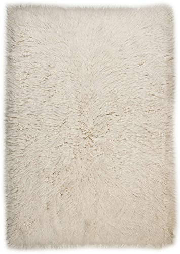 Theko Sona-Lux Flokati - Alfombra tejida a mano, lana virgen natural
