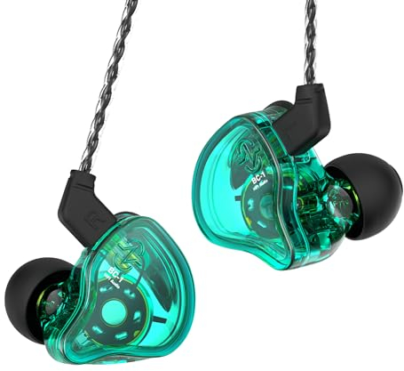 CCZ Melody In-Ear-Monitore, kabelgebundene In-Ear-Kopfhörer, Kopfhörer ohne Mikrofon, IEM HiFi-Bass mit 1DD 1BA, Ohrflossen, 4N OFC-Kabel für Musiker, Sänger, Schlagzeuger, auf der Bühne, Studio