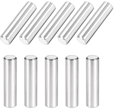 Pasadores de espiga, clavijas de soporte, pasador de soporte de estante, 10 piezas de pasadores de espiga de acero inoxidable, pasador de ubicación de forma cilíndrica de 8 mm, longitud de 8-22 mm for