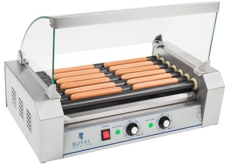 Helloshop26 Appareil Machine à Hot Dog Professionnelle téflon 12 saucisses 1 400 Watts 3614091