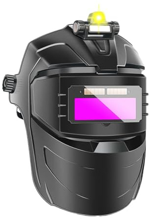 Casco da saldatura con oscuramento automatico, lenti antiriflesso e anti-appannamento, copricapo regolabile, protezione per gli occhi di sicurezza, per costruzioni, riparazioni