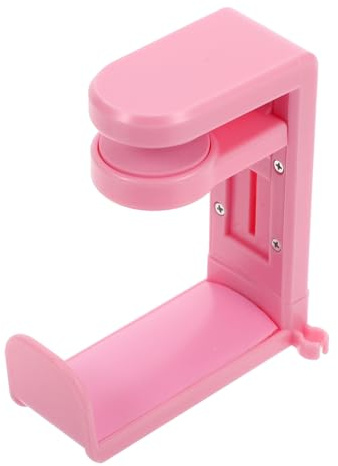 DOITOOL Supporto Auricolari Scrivania con Gancio Regolabile e Rotazione Porta Cuffie Gaming Organizer Salvaspazio per Headset e Accessori Facile Installazione Foratura Rosa