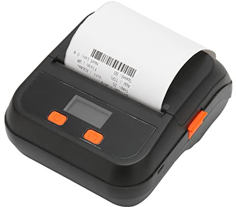 Bewinner PT 80B Tragbarer Bluetooth Belegdrucker, Kabelloser 80 mm Thermoetikettendrucker, 80 mm/s Schnelldruck Ticketdrucker, für Kleine Geschäftsrestaurants