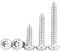 Qrity 25 Piezas Tornillo Autorroscante M6x12mm, Tornillos de Cabeza Plana Torx, Tornillos Autoperforantes de Cabeza Redonda de Acero Inoxidable
