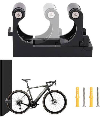 Lollanda Fahrradaufhängung Wand Vertikal, Radständer Garage Wand, Fahrradständer Boden Rennrad, Parkschnalle Fahrrad für Zuhause, Garage und Fahrradladen (Schwarz)