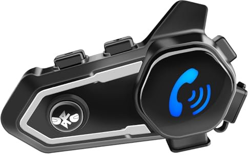 Docooler Motorcycle Helmet Intercom BT5.0 Hands-free Interphone for Motorcycle Riders 300M Range IP67 Waterproof Dustproof with Microphone