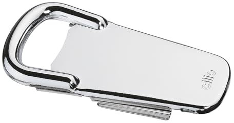 cilio Flaschenöffner MULTIPLO | Metall verchromt | 3-in-1 Öffner für Kronkorken und Schraubverschluss | Verschluss für Kronkorkenflaschen | Einlage aus Gummi | Bieröffner | Länge 8,5 cm