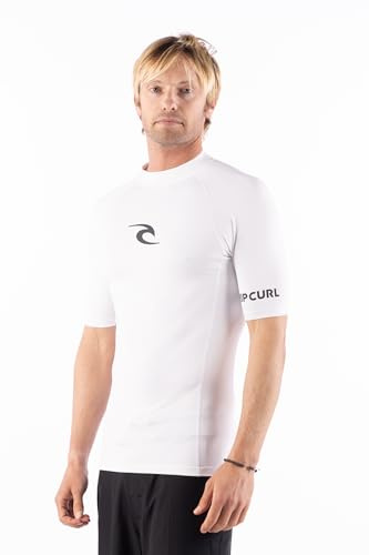 Short Sleeve Rashguard - UPF 50+ Sun Protection Surf Shirt, Tight Fit Rash Vest