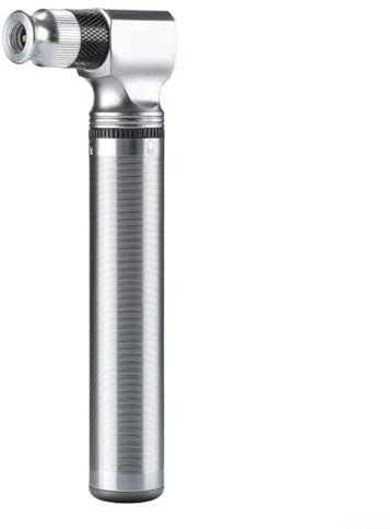 Bomba de aire portátil de aleación de aluminio, mini bomba de aire para neumáticos de bicicleta, mini bomba de bicicleta de montaña de 130 psi, cilindro inflable de emergencia (plateado)