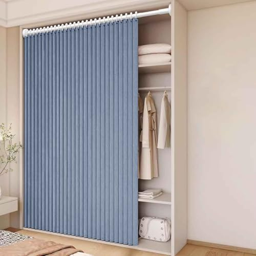 HLTQL Cortina magnética Opaca Estilo acordeón para Puerta de Armario, Plisada, Plegable, Puerta de acordeón, Divisor de habitación, Dormitorio, baño, Sala de Estar(03,W 120*H 180cm)