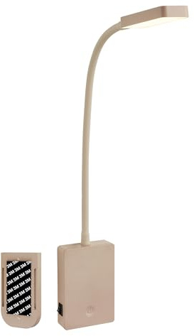 BRILONER - Lampada da lettura a LED senza collegamento di alimentazione e senza fori con batteria, touch, dimmerabile, luce bianca calda, lampada da parete, lampada da parete, lampada da lettura