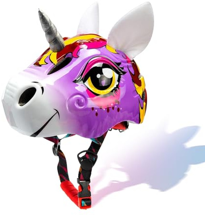 Unicorn Toddler and Kids Bike Helmet Adjustable and Multi-Sport for Child Boys and Girls.for Bicycle Skateboard Skating Scooter Helmet with Rear Light
