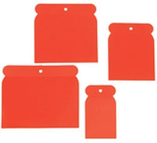 Pack of 4- RANSONS Filler Applicator Kit, Plastic Scraper Set, Lightweight, Reusable and Easy to Clean, Sizes 50/80/100/120mm