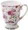 Rurunklee Tazas de café, 300 ml, tazas florales, porcelana china, taza de té, tazas de café, tazas para café, tazas de té