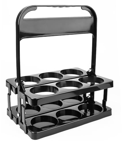 Bierflaschenträger Kunststoff mit Griff, Premium Flaschenträger für 6 Cups, Faltbar Bierträger, Tragbare Cocktails Drink Caddy Halter, Bierkorb für Party, KTV, Bar, Weinliebhaber, Restaurants