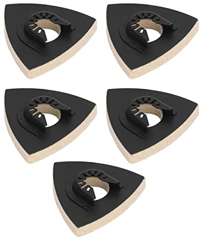 EIMSOAH Wool Polishing Pad 5 Pieces Triangular Felt Buffing Pad for Oscillating Tool with Alloy Steel Base