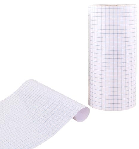 Transferfolie Plotter für Vinyl, Plotter zubehör mit klarem Ausrichtungsgitter Übertragungsfolie Plotter für Abziehbilder, Schilder, Fenster (30.5 cm x 6m)