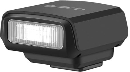 ORDRO Camera Flash FL-10 Mini Camera Flash Speedlite for Digital Film Cameras, Portable Mini hot Shoe Flashlight for DSLR Cameras (Black)