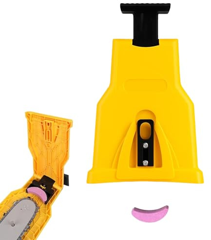 Chainsaw Sharpener, Chain Saw Sharpener Tool for Efficient Cutting, Yellow Chainsaw Chain Sharpener with Durable Design, Chainsaw Sharpening Kit Compatible with Various Chainsaw Models