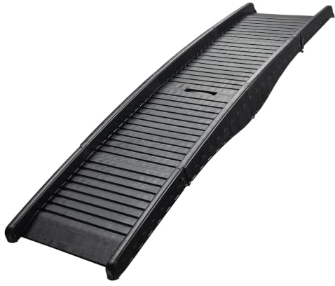 Wiltec Rampe pour Chien 153 x 40 cm, 50 kg, Pliable en 3 Parties, Rampe antidérapante pour Chien, Aide à l'accès Pliable en PP pour Voiture, SUV et Pick-up
