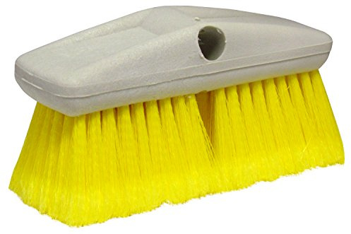 STAR BRITE 8 Durable Cleaning Brush - Soft, High-Density Star Prene Fibers for Finished Surfaces & Light Cleaning - Fits 3/4 Threaded or Extend-A-Brush Handles - Soft Bristle, Yellow (040013)