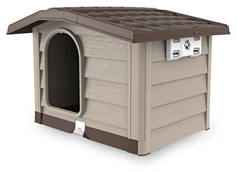 Chenil pour Chien Plastique Beige 110x94x77 cm