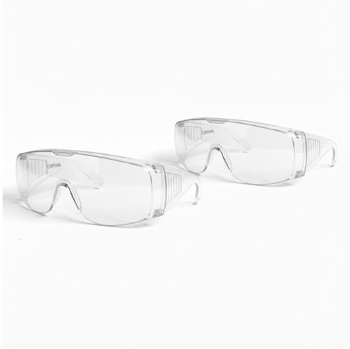 Pack de 2 Gafas de Protección para Trabajo Industrial y Laboratorio, Seguridad Ocular Profesional Antisalpicaduras, Uso en Química y Taller, Gafas Transparentes