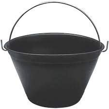 SECCHIO PER MURATORE IN PVC NERO Misura 34 cm.