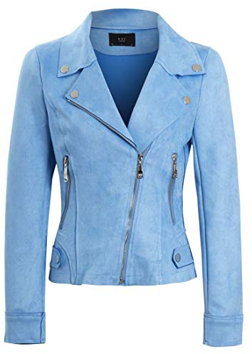 SS7 Femme Veste Motard en Daim