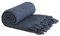 Emma Barclay Honeycomb - Recycled Cotton Plain Waffle Textured Chair Sofa Setee Throw Over Blanket in Navy Blue - 50x60 (127x152cm)