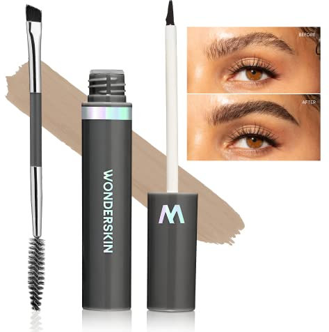 Wonderskin Gel per Sopracciglia Dream Brow, Gel per Sopracciglia a Lunga Tenuta, Mascara Waterproof per Sopracciglia, Gel colorato Anti-trasferimento e Filler per Sopracciglia (Biondo)