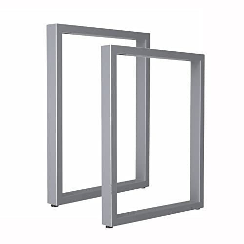 Set De 2 Pieds De Table Pour Montage DIY, Pieds De Table De Style Industriel, Pieds De Table De Bureau En Acier, Pieds De Meubles Remplacement, Table Châssis Design ( Color : Silver , Size : 55*72.5cm