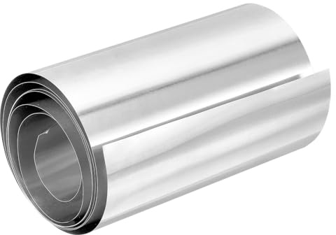 PATIKIL 10 cm x 100 cm blinkande aluminium, 1 st blinkande rulle i aluminium metallremsa ark rulle 0,2 mm skaft för tak takrännor dörr fönster maskiner reparera hantverk gör-det-själv