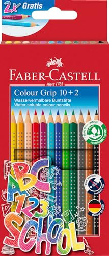 Faber-Castell 201585 - Buntstifte Set, 12-teilig, bruchsicher, für Kinder und Erwachsene