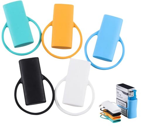 Yemoju - 5 fundas de silicona para encendedor de cigarrillos, portátil, antideslizante, a prueba de olores, a prueba de golpes, para el hogar, multicolor, L