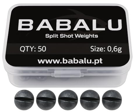 Plomos de Pesca 50Pcs - Plomos de Pesca para Agua Dulce y Salada - Split Shot Weights -R emovibles (0.6g)