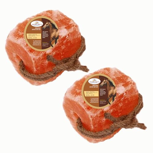 2 x 1KG Himalayan Salt Horse Lick Pink Rock Salt Natural Lick Stone – Lick Suitable for Deer, Cows, and Horses from Punjab, Pakistan