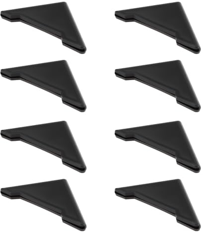 YINETTECH 8 st bildörrkanter skydd silikon 5,5 x 4 x 0,5 cm för att förhindra stötar och repor svart
