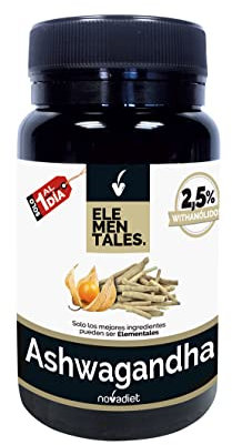 Novadiet - ASHWAGANDHA Cápsulas con Ashwagandha - Reduce el Estrés, Mejora el Estado de Ánimo, Mejora y Potencia la Calidad del Sueño - Propiedades Neuroprotectoras y Antioxidantes - 30 Cápsulas