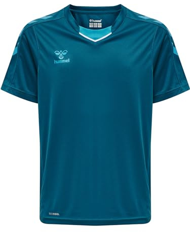 hummel hmlCORE XK Poly Jersey S/S Kids, Blue Coral, 128