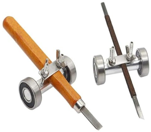 Wood Chisel Tool Set Honing Guide Wood Chisel Sharpener Fixed Angle Holder Sharpening Plane Iron Graver Tool Supplies, Silver (2pcs) Premium