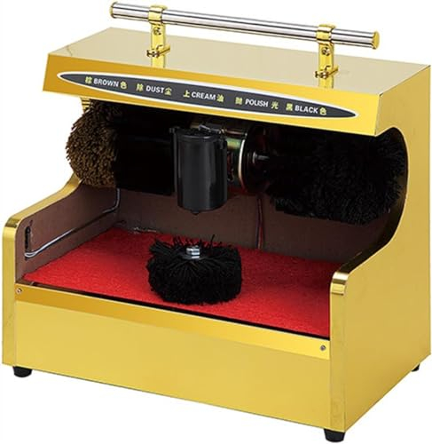ASEENXPS Home Automatic Shoe-Shine Machine, Electric Shoe Shine Polisher, Stainless Steel Commercial Automatic Shoe-Shining Machine